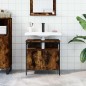 vidaXL Mobile Lavabo Bagno Rovere Fumo 60x30x60 cm Legno Multistrato vidaXL Mobile Lavabo Bagno Rovere Fumo 60x30x60 cm Legno Multistrato