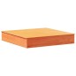 vidaXL Sabbiera con Copertura Marrone Cera 111x111x19,5 Massello Pino vidaXL Sabbiera con Copertura Marrone Cera 111x111x19,5 Massello Pino