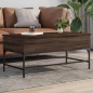 vidaXL Tavolino Rovere Marrone 100x50x45cm Legno Multistrato e Metallo