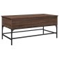 vidaXL Tavolino Rovere Marrone 100x50x45cm Legno Multistrato e Metallo