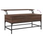 vidaXL Tavolino Rovere Marrone 100x50x45cm Legno Multistrato e Metallo