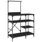 vidaXL Mobile da Cucina Nero 90x40x132 cm Legno Multistrato e Metallo vidaXL Mobile da Cucina Nero 90x40x132 cm Legno Multistrato e Metallo
