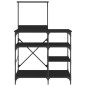 vidaXL Mobile da Cucina Nero 90x40x132 cm Legno Multistrato e Metallo vidaXL Mobile da Cucina Nero 90x40x132 cm Legno Multistrato e Metallo