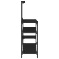 vidaXL Mobile da Cucina Nero 90x40x132 cm Legno Multistrato e Metallo vidaXL Mobile da Cucina Nero 90x40x132 cm Legno Multistrato e Metallo