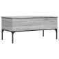 vidaXL Tavolino Grigio Sonoma 100x50x45 cm Legno Multistrato e Metallo