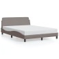 vidaXL Giroletto senza Materasso Tortora 120x200 cm Tessuto vidaXL Giroletto senza Materasso Tortora 120x200 cm Tessuto