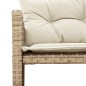 vidaXL Divano da Giardino con Tavolo e Cuscini a L Beige in Polyrattan vidaXL Divano da Giardino con Tavolo e Cuscini a L Beige in Polyrattan