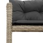 vidaXL Divano Giardino Tavolo e Cuscini a L Grigio Chiaro Polyrattan
