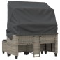 vidaXL Divano Giardino 2Posti Baldacchino e Sgabelli Grigio Polyrattan vidaXL Divano Giardino 2Posti Baldacchino e Sgabelli Grigio Polyrattan