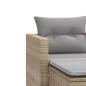 vidaXL Divano da Giardino 2 Posti con Sgabelli Beige in Polyrattan