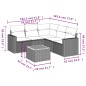vidaXL Set Divano da Giardino 6 pz con Cuscini Nero in Polyrattan vidaXL Set Divano da Giardino 6 pz con Cuscini Nero in Polyrattan