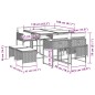 vidaXL Set da Pranzo da Giardino 9 pz con Cuscini in Polyrattan Grigio vidaXL Set da Pranzo da Giardino 9 pz con Cuscini in Polyrattan Grigio