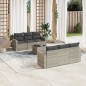 vidaXL Set Divani da Giardino 7pz con Cuscini Grigio Chiaro Polyrattan vidaXL Set Divani da Giardino 7pz con Cuscini Grigio Chiaro Polyrattan