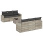 vidaXL Set Divani da Giardino 7pz con Cuscini Grigio Chiaro Polyrattan vidaXL Set Divani da Giardino 7pz con Cuscini Grigio Chiaro Polyrattan