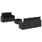 vidaXL Set Divano da Giardino 6 pz con Cuscini Nero in Polyrattan vidaXL Set Divano da Giardino 6 pz con Cuscini Nero in Polyrattan