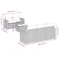 vidaXL Set Divano da Giardino 6 pz con Cuscini Nero in Polyrattan vidaXL Set Divano da Giardino 6 pz con Cuscini Nero in Polyrattan