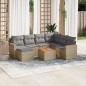 vidaXL Set Divano da Giardino 8 pz con Cuscini Beige in Polyrattan vidaXL Set Divano da Giardino 8 pz con Cuscini Beige in Polyrattan
