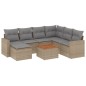 vidaXL Set Divano da Giardino 8 pz con Cuscini Beige in Polyrattan vidaXL Set Divano da Giardino 8 pz con Cuscini Beige in Polyrattan
