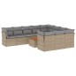 vidaXL Set Divani da Giardino 11 pz con Cuscini Beige in Polyrattan vidaXL Set Divani da Giardino 11 pz con Cuscini Beige in Polyrattan