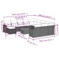 vidaXL Set Divani da Giardino 13pz con Cuscini Nero in Polyrattan vidaXL Set Divani da Giardino 13pz con Cuscini Nero in Polyrattan