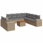 vidaXL Set Divano da Giardino 10 pz con Cuscini Beige in Polyrattan vidaXL Set Divano da Giardino 10 pz con Cuscini Beige in Polyrattan