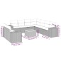 vidaXL Set Divano da Giardino 10 pz con Cuscini Beige in Polyrattan vidaXL Set Divano da Giardino 10 pz con Cuscini Beige in Polyrattan