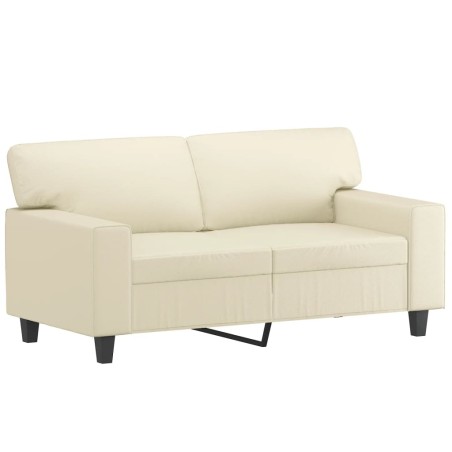 vidaXL Divano a 2 Posti Crema 120 cm in Similpelle