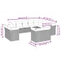 vidaXL Set Divani da Giardino 12 pz con Cuscini Nero in Polyrattan vidaXL Set Divani da Giardino 12 pz con Cuscini Nero in Polyrattan