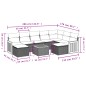 vidaXL Set Divani da Giardino 10pz con Cuscini in Polyrattan Nero vidaXL Set Divani da Giardino 10pz con Cuscini in Polyrattan Nero