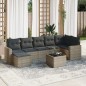 vidaXL Set Divano da Giardino 8 pz con Cuscini Grigio in Polyrattan vidaXL Set Divano da Giardino 8 pz con Cuscini Grigio in Polyrattan