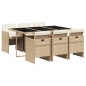 vidaXL Set da Pranzo da Giardino 7 pz con Cuscini Beige in Polyrattan vidaXL Set da Pranzo da Giardino 7 pz con Cuscini Beige in Polyrattan