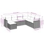 vidaXL Set Divani da Giardino con Cuscini 7pz Nero Polyrattan vidaXL Set Divani da Giardino con Cuscini 7pz Nero Polyrattan