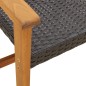 vidaXL Set da Bistrot 3 pz Nero in Polyrattan e Legno di Acacia vidaXL Set da Bistrot 3 pz Nero in Polyrattan e Legno di Acacia