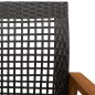 vidaXL Set da Bistrot 3 pz Nero in Polyrattan e Legno di Acacia vidaXL Set da Bistrot 3 pz Nero in Polyrattan e Legno di Acacia