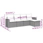 vidaXL Set Divano da Giardino 5 pz con Cuscini Grigio in Polyrattan vidaXL Set Divano da Giardino 5 pz con Cuscini Grigio in Polyrattan