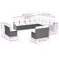 vidaXL Set Divani da Giardino 12 pz con Cuscini Nero in Polyrattan vidaXL Set Divani da Giardino 12 pz con Cuscini Nero in Polyrattan