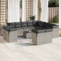 vidaXL Set Divani da Giardino 14pz con Cuscini in Polyrattan vidaXL Set Divani da Giardino 14pz con Cuscini in Polyrattan