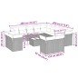 vidaXL Set Divani da Giardino 14pz con Cuscini in Polyrattan vidaXL Set Divani da Giardino 14pz con Cuscini in Polyrattan