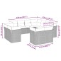 vidaXL Set Divani da Giardino 11 pz con Cuscini in Polyrattan Grigio vidaXL Set Divani da Giardino 11 pz con Cuscini in Polyrattan Grigio