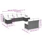 vidaXL Set Divano da Giardino 9 pz con Cuscini Beige in Polyrattan vidaXL Set Divano da Giardino 9 pz con Cuscini Beige in Polyrattan