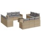 vidaXL Set Divano da Giardino 13 pz con Cuscini Beige in Polyrattan vidaXL Set Divano da Giardino 13 pz con Cuscini Beige in Polyrattan