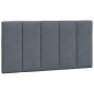 vidaXL Cuscino Testiera Grigio Scuro 100 cm in Velluto vidaXL Cuscino Testiera Grigio Scuro 100 cm in Velluto