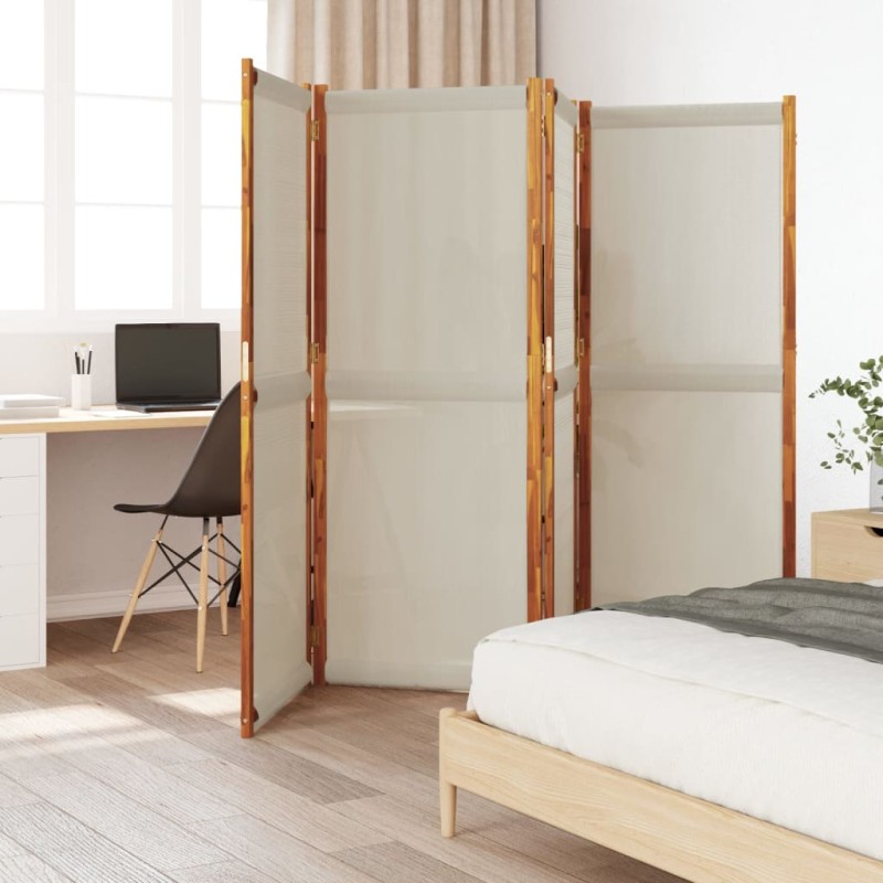 vidaXL Divisorio a 4 Pannelli Grigio Chiaro 280x180 cm vidaXL Divisorio a 4 Pannelli Grigio Chiaro 280x180 cm