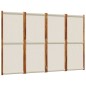 vidaXL Divisorio a 4 Pannelli Grigio Chiaro 280x180 cm vidaXL Divisorio a 4 Pannelli Grigio Chiaro 280x180 cm