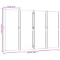 vidaXL Divisorio a 4 Pannelli Grigio Chiaro 280x180 cm vidaXL Divisorio a 4 Pannelli Grigio Chiaro 280x180 cm