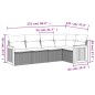 vidaXL Set Divano da Giardino 5 pz con Cuscini Beige in Polyrattan vidaXL Set Divano da Giardino 5 pz con Cuscini Beige in Polyrattan