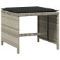 vidaXL Set da Pranzo da Giardino 13pz con Cuscini Grigio in Polyrattan vidaXL Set da Pranzo da Giardino 13pz con Cuscini Grigio in Polyrattan