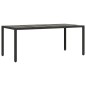 vidaXL Tavolo da Giardino Piano in Vetro Nero 190x90x75 cm Polyrattan vidaXL Tavolo da Giardino Piano in Vetro Nero 190x90x75 cm Polyrattan