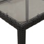 vidaXL Tavolo da Giardino Piano in Vetro Nero 190x90x75 cm Polyrattan vidaXL Tavolo da Giardino Piano in Vetro Nero 190x90x75 cm Polyrattan