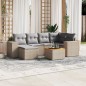 vidaXL Set Divani da Giardino 7 pz con Cuscini Beige in Polyrattan vidaXL Set Divani da Giardino 7 pz con Cuscini Beige in Polyrattan